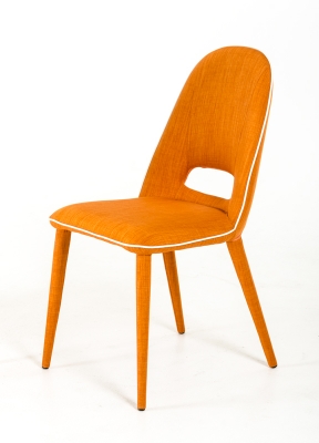 Picture of Eugene - Modern Orange Fabric Dining Chair (Set of 2)