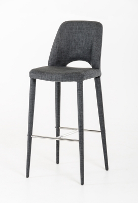 Picture of Modrest Williamette Mid-Century Dark Grey Fabric Bar Stool