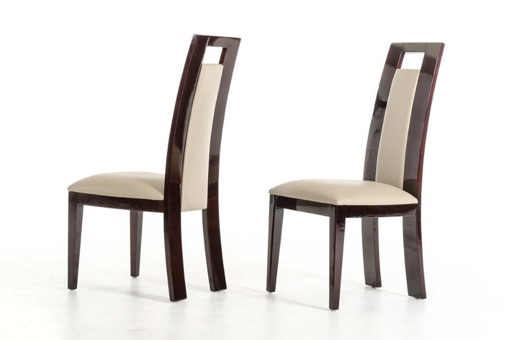 Picture of Douglas - Modern Ebony and Taupe Dining Chair (Set of 2)