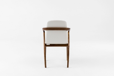 Picture of Modrest Falcon Mid-Century Walnut and Cream Dining Chair