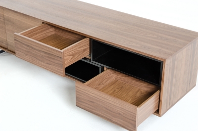 Picture of Modrest Torlonia Modern Walnut & Black TV Stand