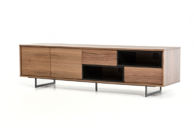 Picture of Modrest Torlonia Modern Walnut & Black TV Stand