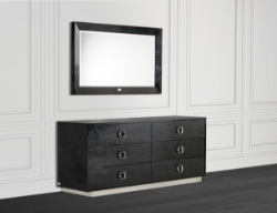 Picture of A&X Victoria Modern Black Crocodile Dresser