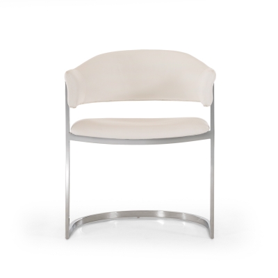 Picture of Modrest Allie Contemporary White Leatherette Dining Chair