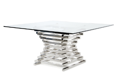 Picture of Modrest Crawford Contemporary Clear Glass Square Dining Table