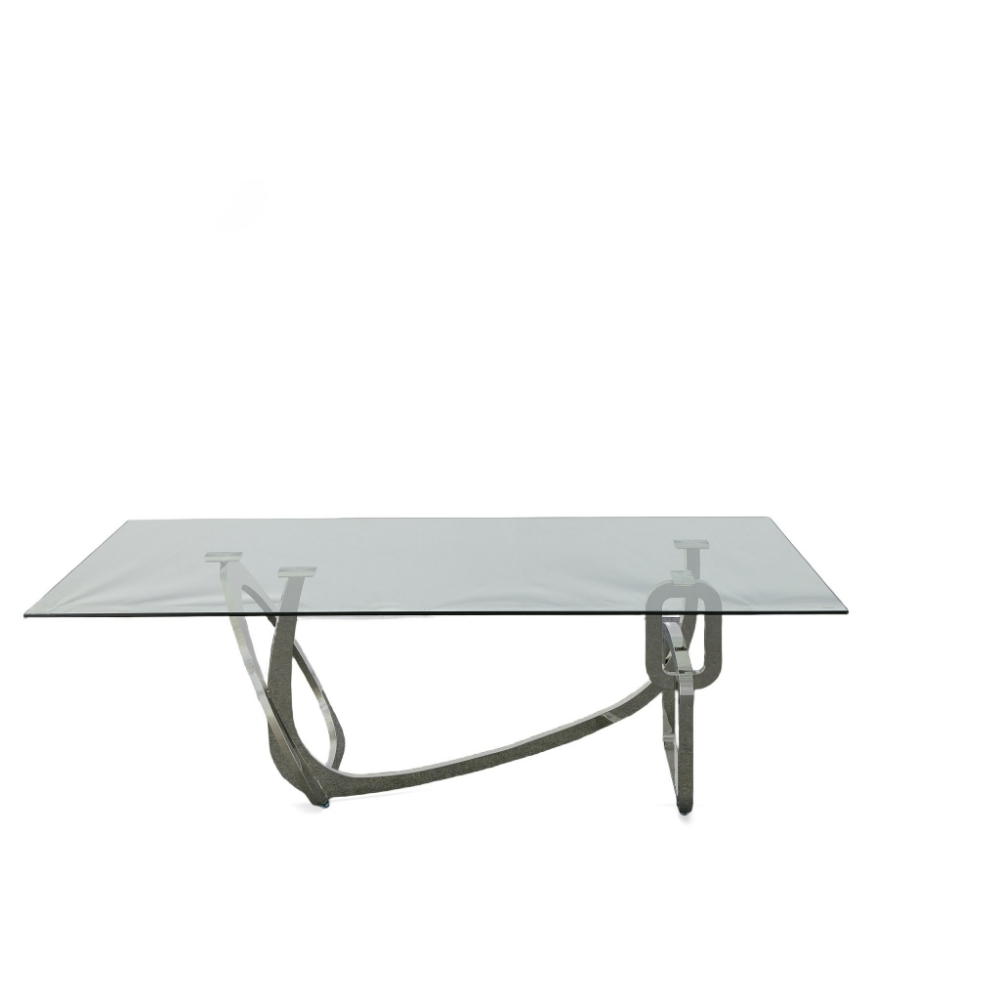 Picture of Modrest Adelaide Modern Stainless Steel & Glass Dining Table