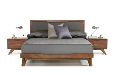 Picture of Nova Domus Soria Mid-Century Grey & Walnut Bedroom Set