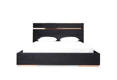 Picture of Nova Domus Cartier Modern Black & Rosegold Bedroom Set