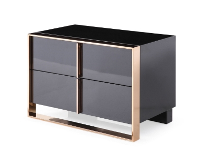 Picture of Nova Domus Cartier Modern Black & Rosegold Nightstand