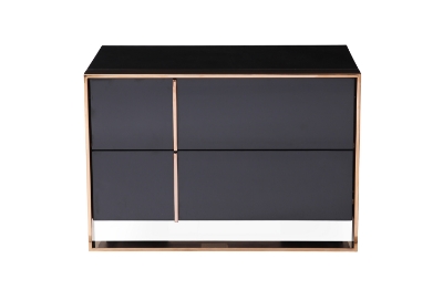 Picture of Nova Domus Cartier Modern Black & Rosegold Nightstand