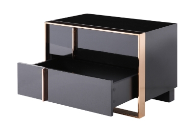 Picture of Nova Domus Cartier Modern Black & Rosegold Nightstand