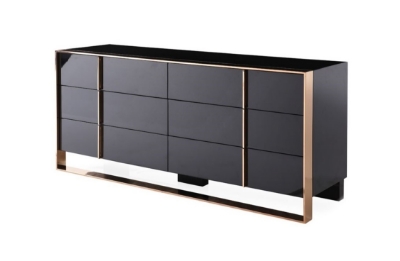 Picture of Nova Domus Cartier Modern Black & Rosegold Dresser