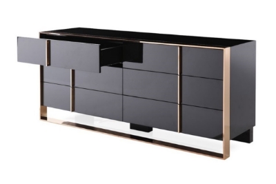 Picture of Nova Domus Cartier Modern Black & Rosegold Dresser