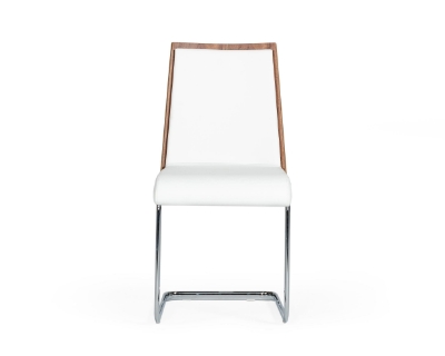 Picture of Morgan - Modern White & Walnut Dining Chair (Set of 2)