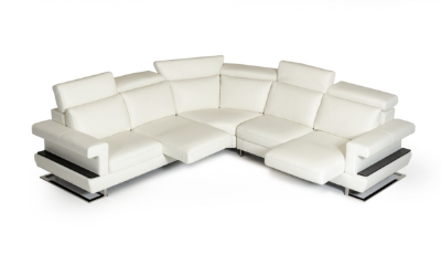 Picture of Lamod Italia Crosby - Italian Modern White Leather Sectional Sofa