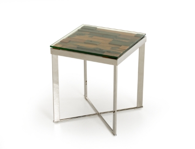 Picture of Modrest Santiago Modern Rectangular Wood Mosaic End Table