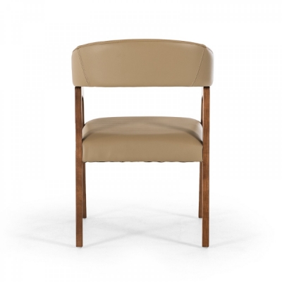 Picture of Modrest Clive Mid-Century Taupe & Walnut Dining Chair