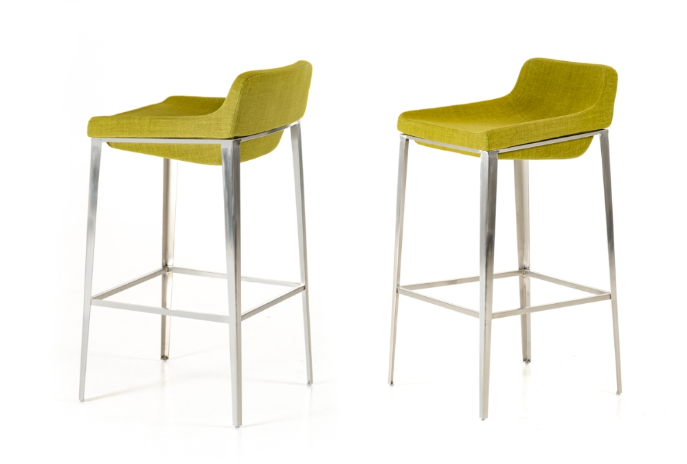 Picture of Modrest Adhil Mid-Century Green Fabric Bar Stool