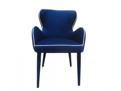 Picture of Modrest Tigard Mid-Century Blue Fabric Dining Chair