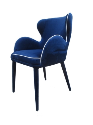 Picture of Modrest Tigard Mid-Century Blue Fabric Dining Chair