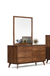 Picture of Nova Domus Soria Mid-Century Walnut Mirror