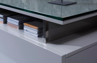 Picture of Modrest Hurst Contemporary Grey Gloss TV Stand