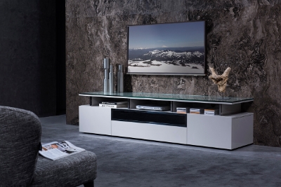 Picture of Modrest Hurst Contemporary Grey Gloss TV Stand