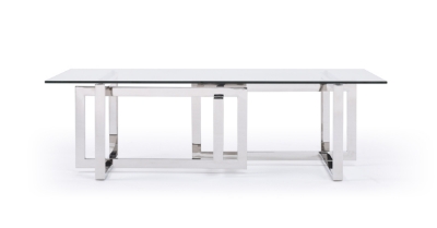 Picture of Modrest Valiant Modern Glass & Stainless Steel Coffee Table