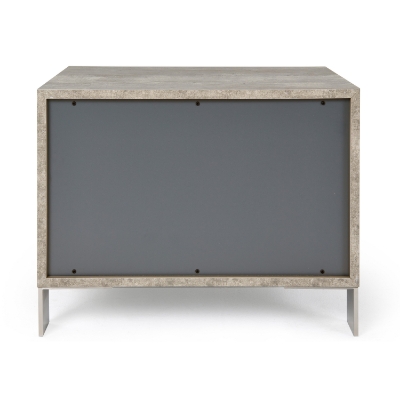 Picture of Nova Domus Conner Modern Dark Walnut & Faux Concrete Nightstand