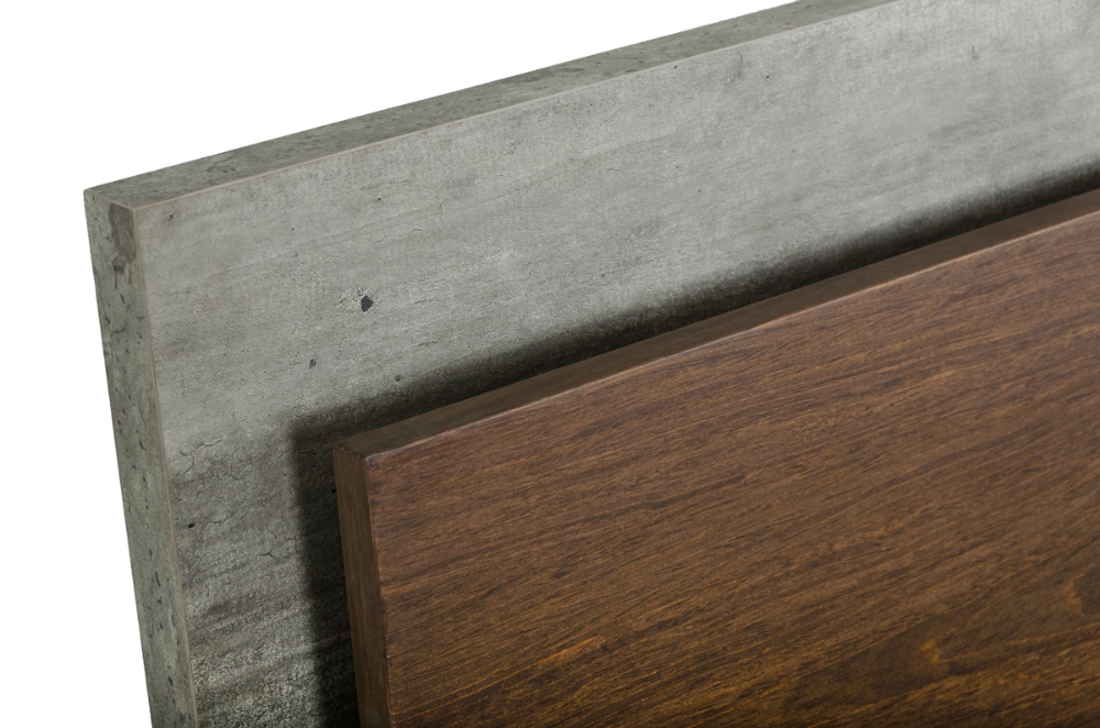 Picture of Nova Domus Conner Modern Dark Walnut & Faux Concrete Bed