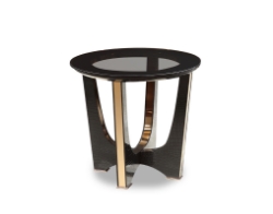 Picture of A&X Talin Modern Black Crocodile & Rosegold End Table