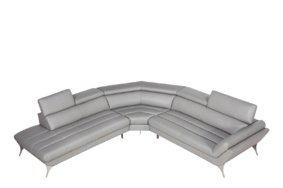 Picture of Divani Casa Graphite - Modern Grey Leather Left Facing Sectional Sofa