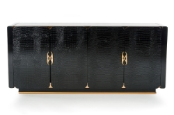 Picture of A&X Talin Modern Black Crocodile & Rosegold Buffet