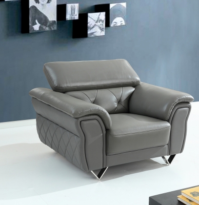 Picture of Divani Casa Perry Modern Grey Leather Sofa Set