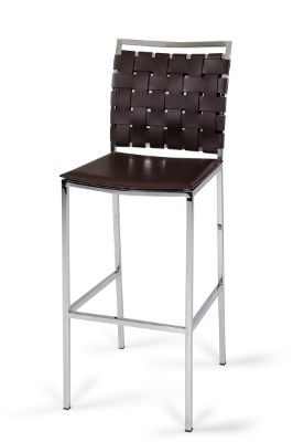 Picture of Shasta - Modern Brown Eco-Leather Bar Stool (Set of 2)