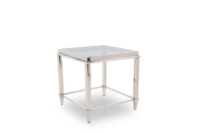 Picture of Modrest Agar Modern Glass & Stainless Steel End Table