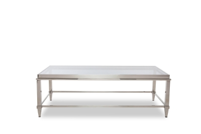 Picture of Modrest Agar Modern Glass & Stainless Steel Coffee Table