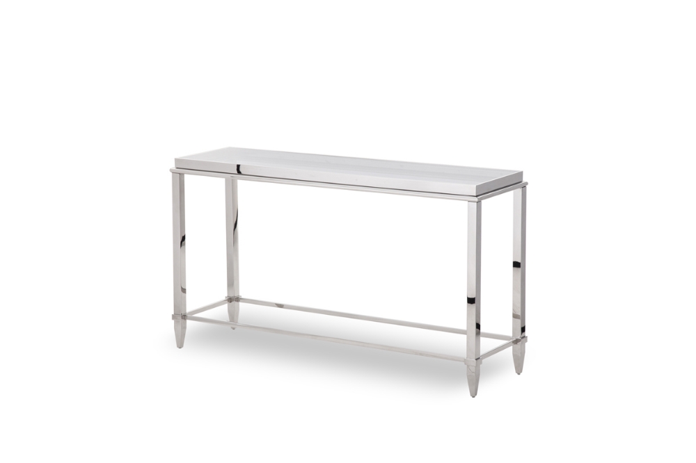 Picture of Modrest Agar Modern Glass & Stainless Steel Console Table