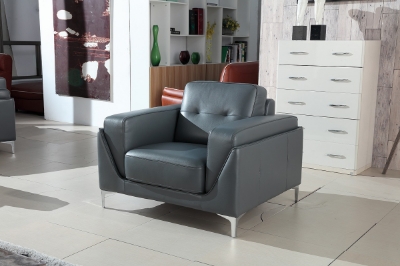 Picture of Divani Casa Markham Modern Grey Bonded Leather Chair