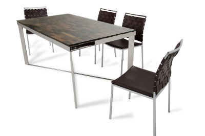 Picture of Modrest Santiago Modern Rectangular Wood Mosaic Dining Table