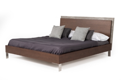 Picture of Nova Domus Conner Modern Dark Walnut & Faux Concrete Bedroom Set