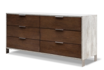 Picture of Queen Nova Domus Conner Modern Dark Walnut & Concrete Bedroom Set