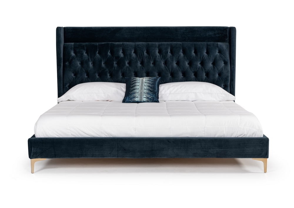 Picture of Modrest Wales Modern Blue Fabric Bed