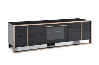 Picture of Nova Domus Cartier Modern Black & Rosegold TV Stand