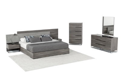 Picture of Nova Domus Enzo Italian Modern Grey Oak & Fabric Bedroom Set