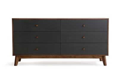 Picture of Nova Domus Dali Mid-Century Grey & Walnut Dresser