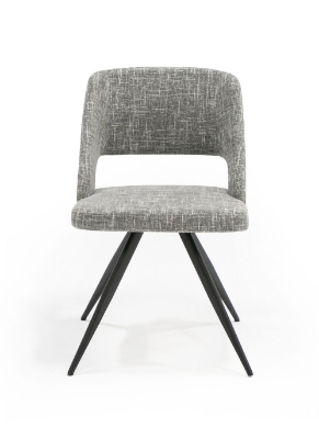 Picture of Modrest Palmer - Modern Grey Fabric Dining Chair (Set of 2)