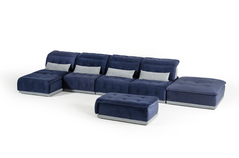 Picture of David Ferrari Daiquiri Italian Modern Blue & Grey Modular Sectional Sofa