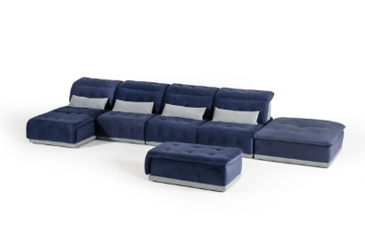 Picture of David Ferrari Daiquiri Italian Modern Blue & Grey Modular Sectional Sofa