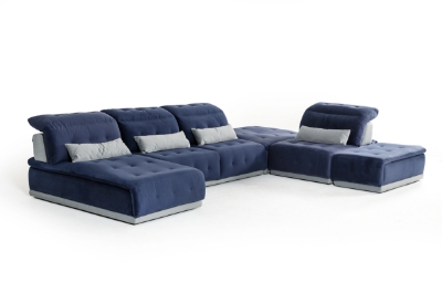 Picture of David Ferrari Daiquiri Italian Modern Blue & Grey Modular Sectional Sofa